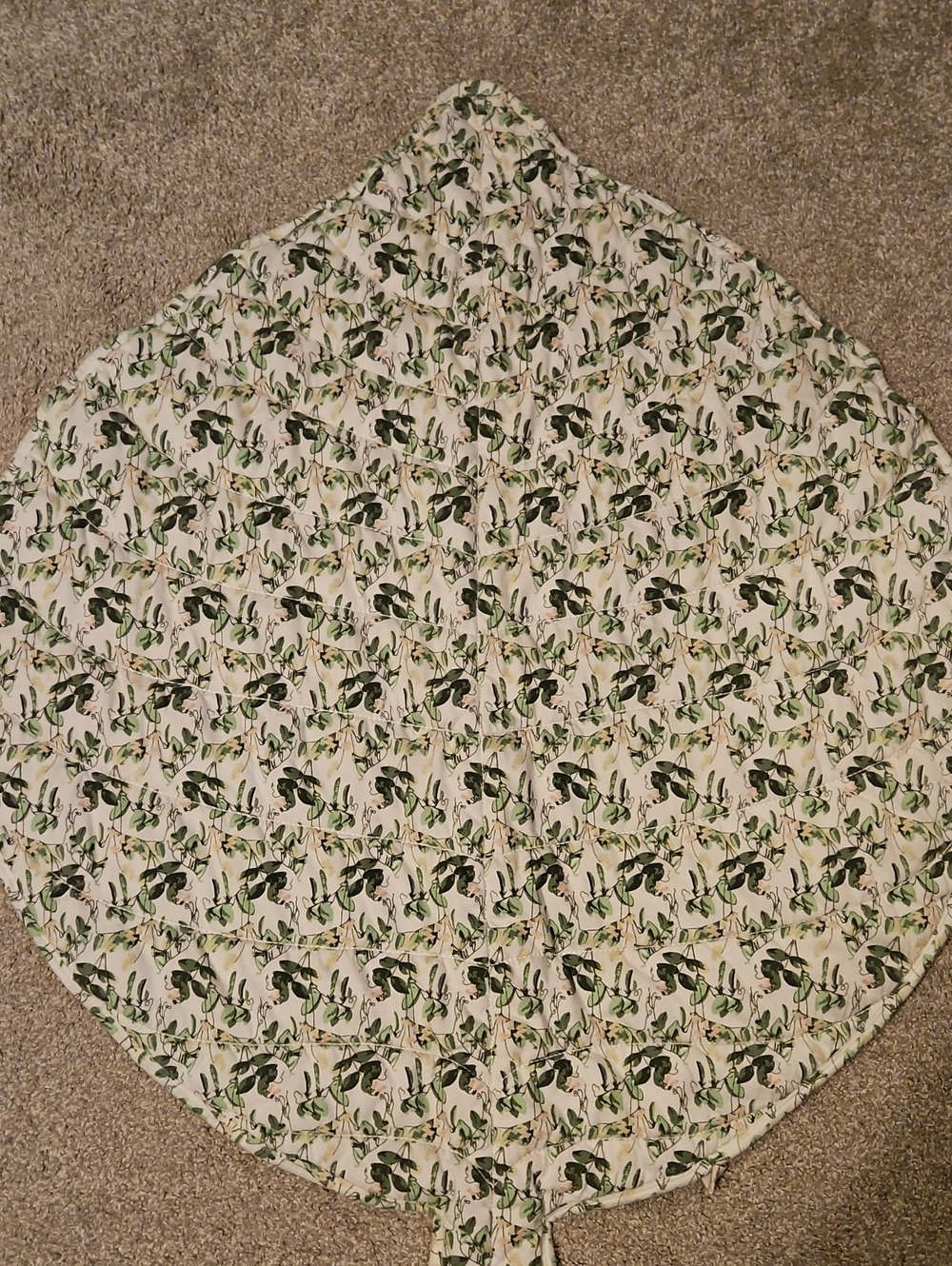 Kate Quinn Leaf Play Mat Green Floral Cotton Baby Nursery